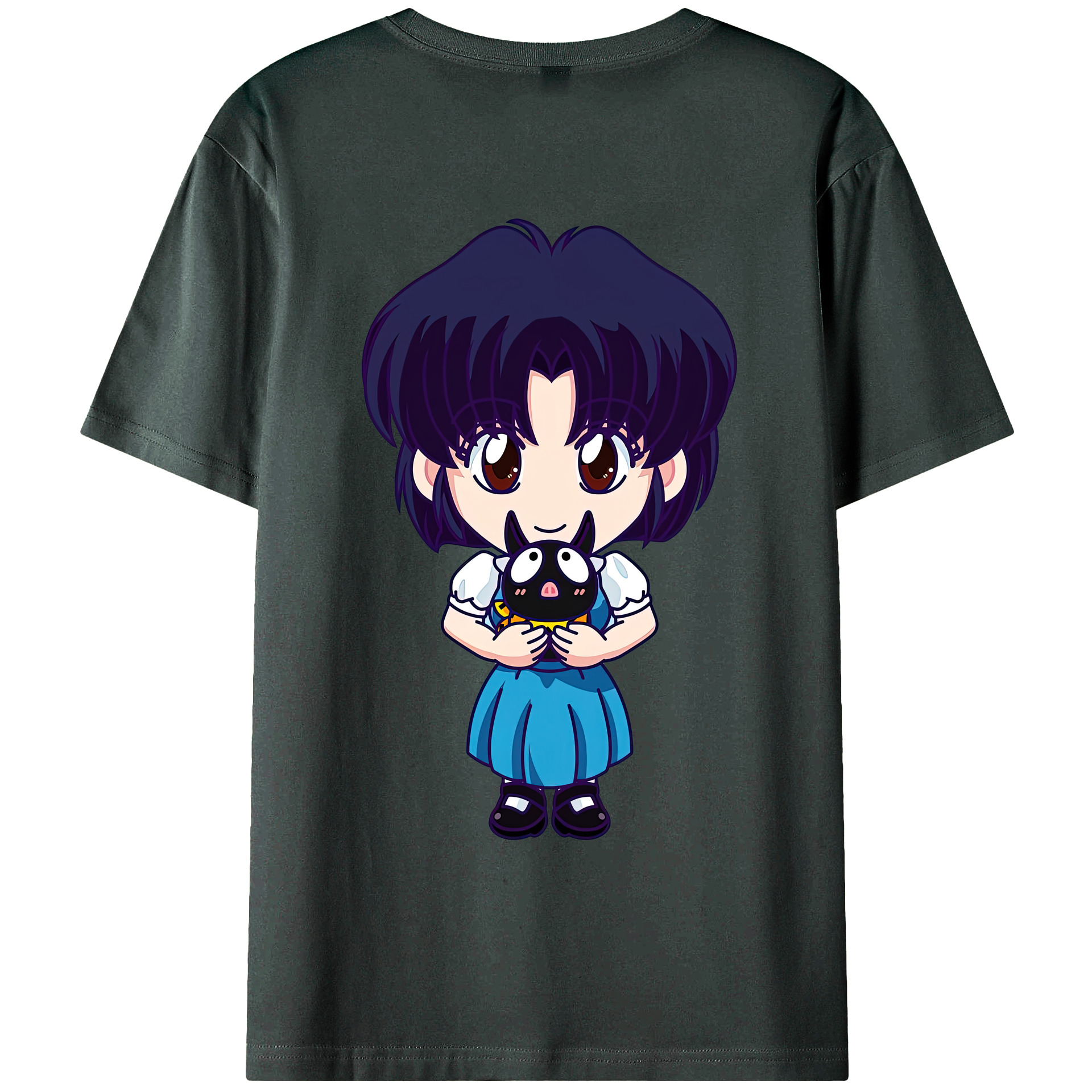 （画像用） 美少女戦士セーラームーン 水野 亜美 みずの あみ Sailor Moon Mizuno Ami 綿100％ メンズ半袖Tシャツ（バックプリント） 通気性